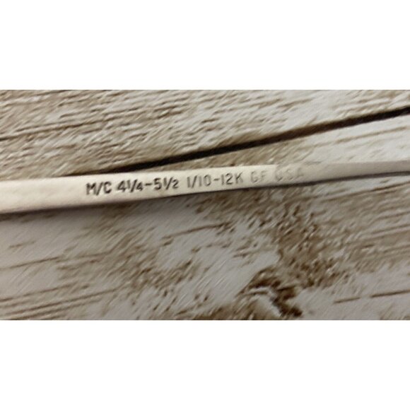 MCM Etched Silver Tone Cat Eye Eyeglass Frames 12K White GF USA 4-1/4-5-1/2 - Picture 10 of 15